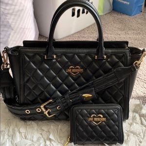 Moschino Quilted Leather Purse